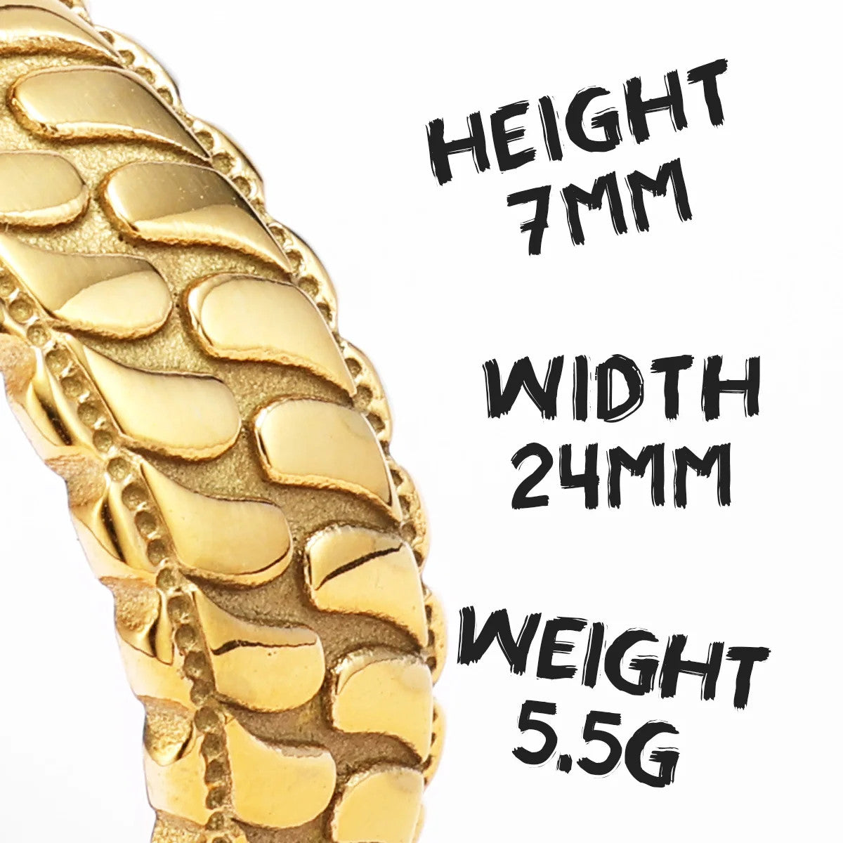 Tires | Men's 14k Gold Over Solid No Fade Stainless Steel Tire Tread Hip Hop Unique Rings