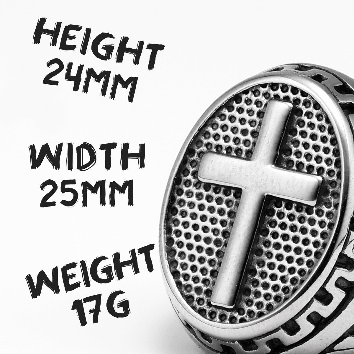 Cross Collection | 316L Stainless Steel Unique Spiritual Cross Street Wear Rings