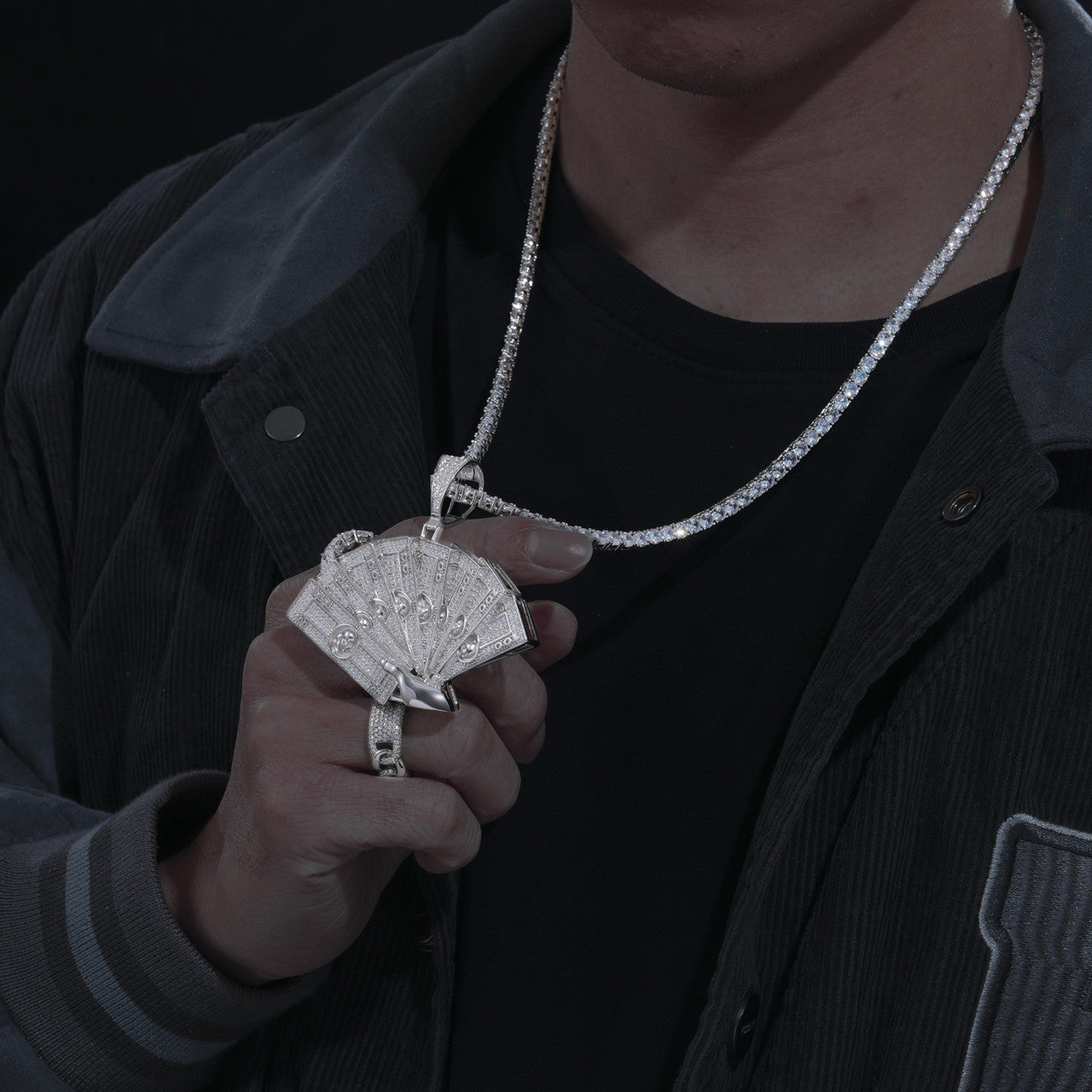 Big Money Grip | Sterling Silver VVS Diamond Holding 100's Hip Hop Pendant