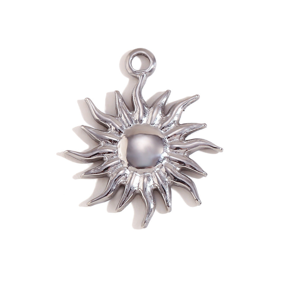DIY Stainless Steel Waterproof Face Sun Cross Sunflower All seeing Eye Charms Pendants Bracelets