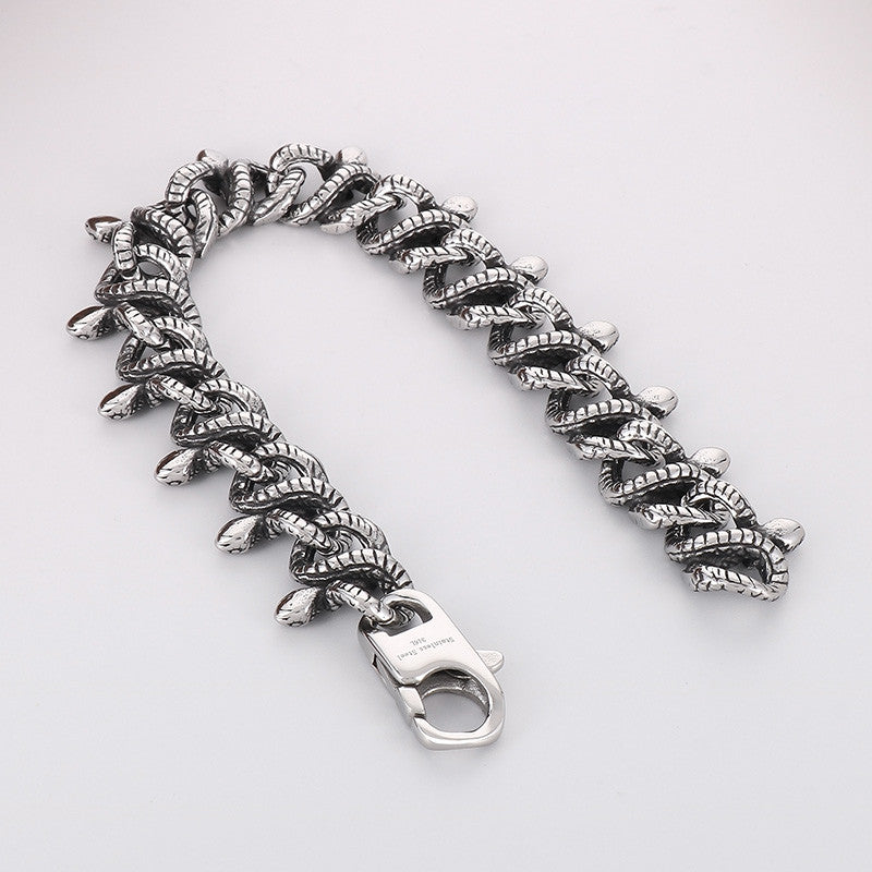 Serpentsteel | No Fade Stainless Steel Coiled Snake Link Street Wear Bracelets