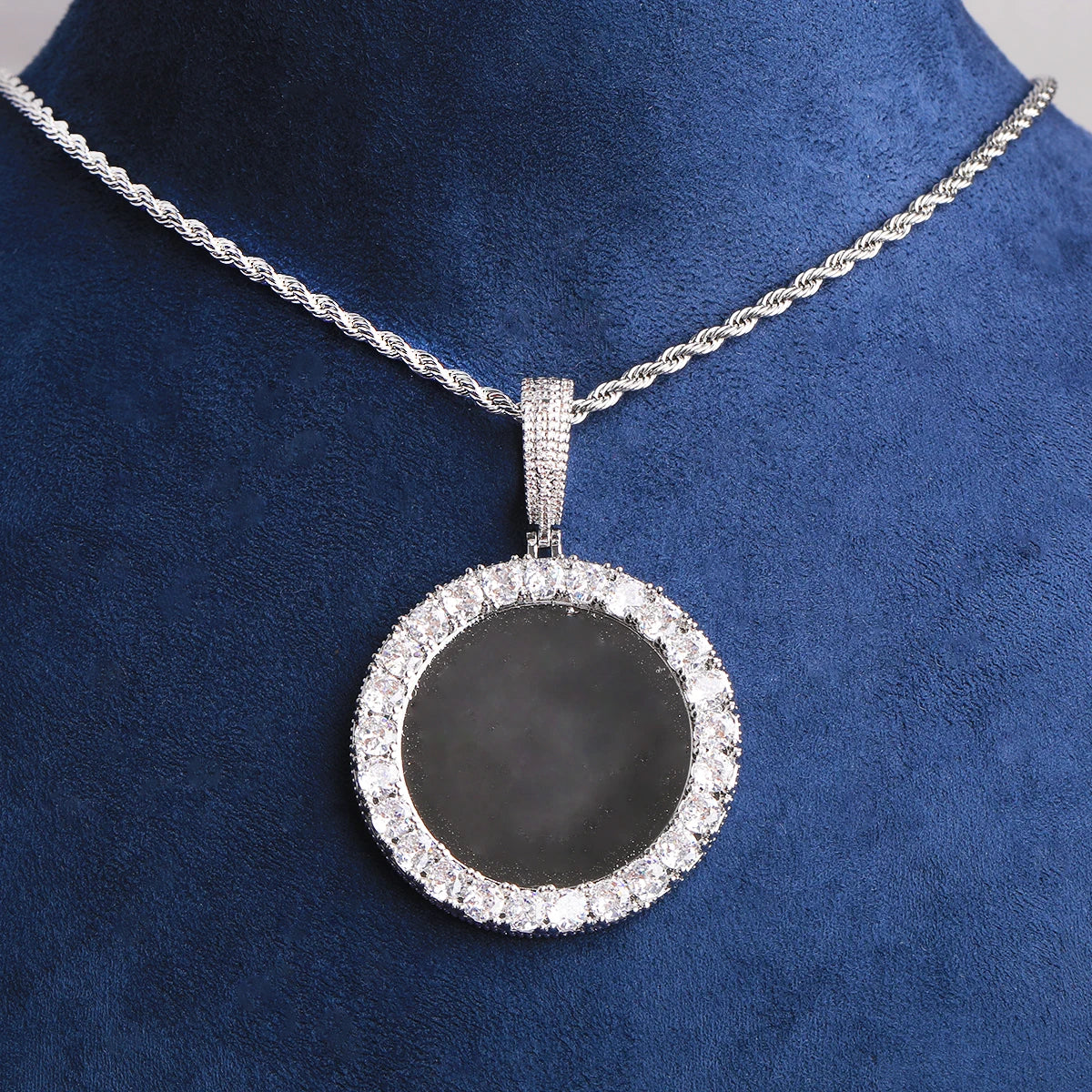 Focused Memory | VVS Diamond CZ Custom Photo Picture Street Wear Pendant Necklace