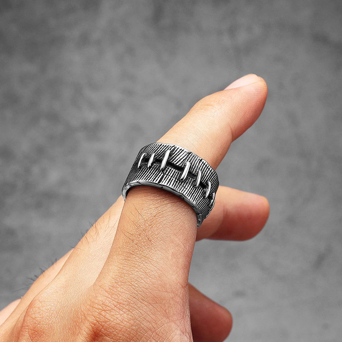 Snitches Get Stitches | 316L No Fade Stainless Steel Retro Style Hip Hop Rings