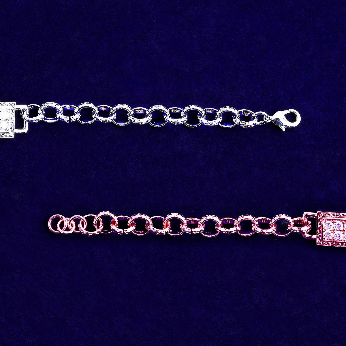 Iced Tag | VVS Diamond CZ Rolo Link Iced Blinged Out Tag Hip Hop Bracelet