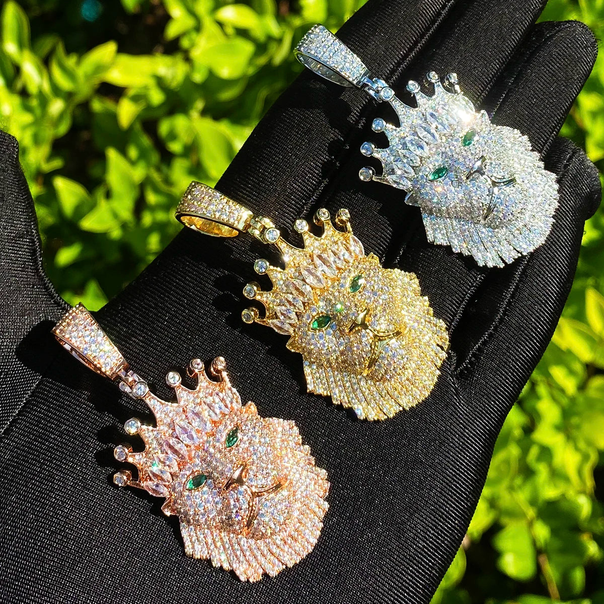 The Domain | VVS Diamond CZ 5AA+ Lion Kings Crown Hip Hop Pendant Chain