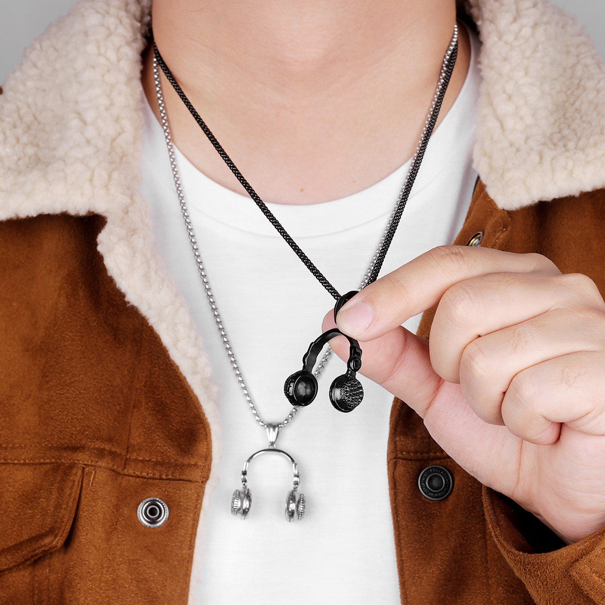 Headset Earphones | 316L No Fade 14k Gold Stainless Steel Hip Hop Pendant Chains