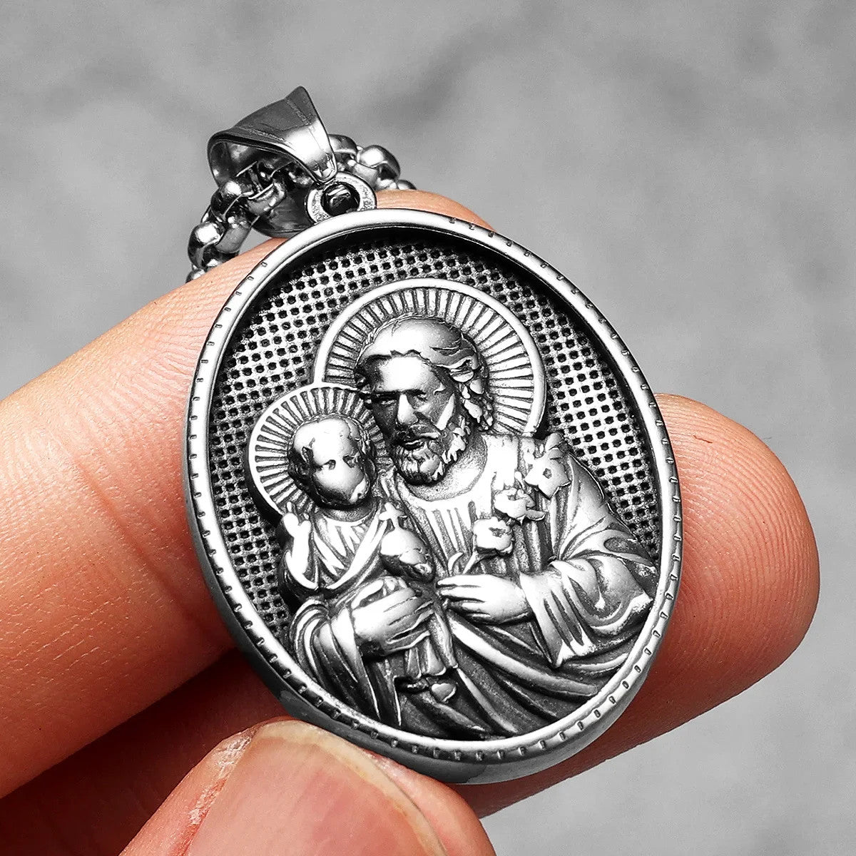 The Saints Collection | No Fade solid Stainless Steel Catholic St.Andrew Powerful Amulets