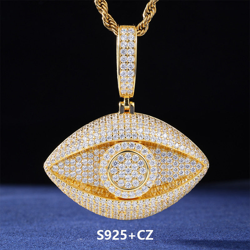 VVS Evil Eye | Moissanite Diamond Sterling Silver Hip Hop Pendant Chain