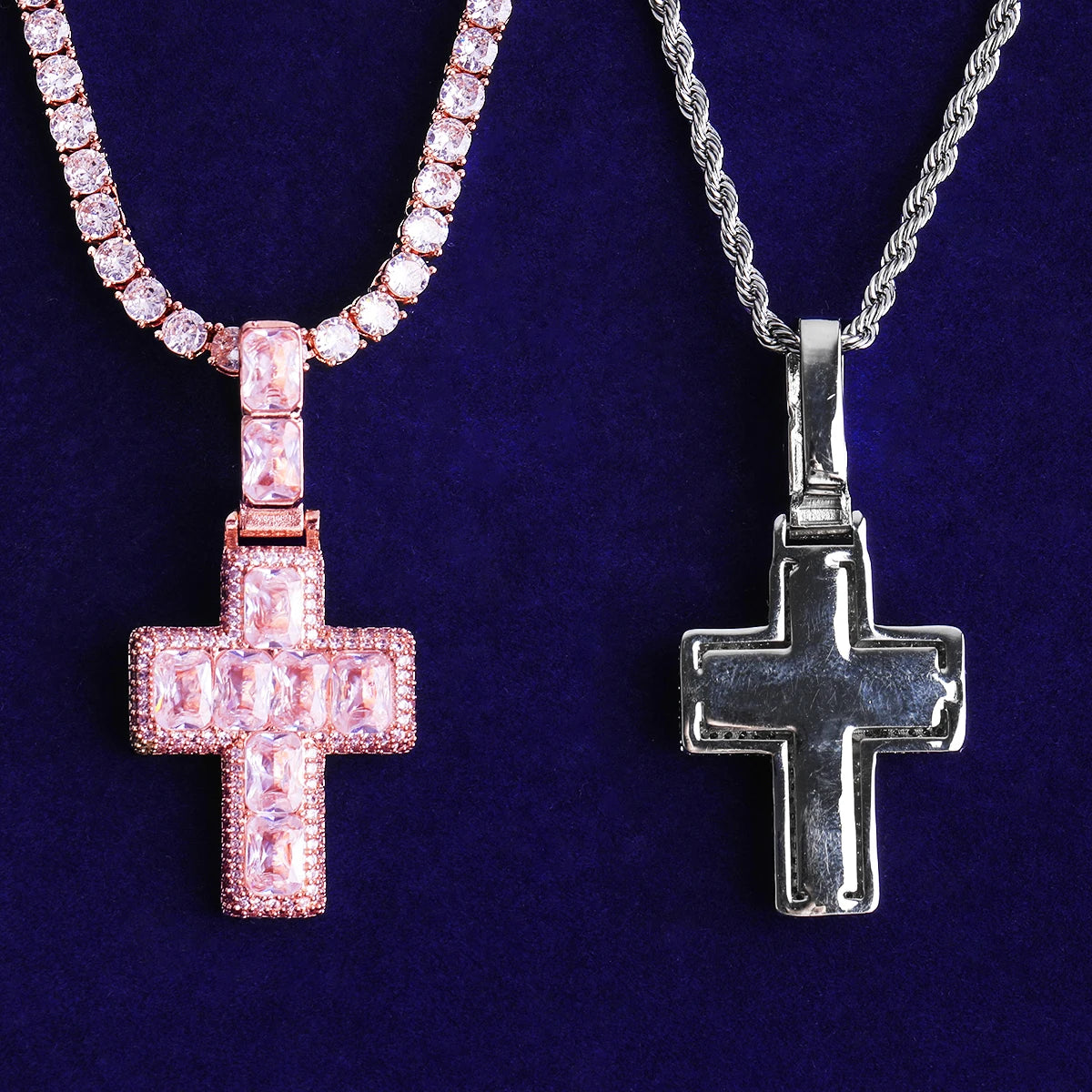 Baguette Cross | VVS Diamond CZ 5AA+ Stone Iced Blinged Out Hip Hop Cross Pendant