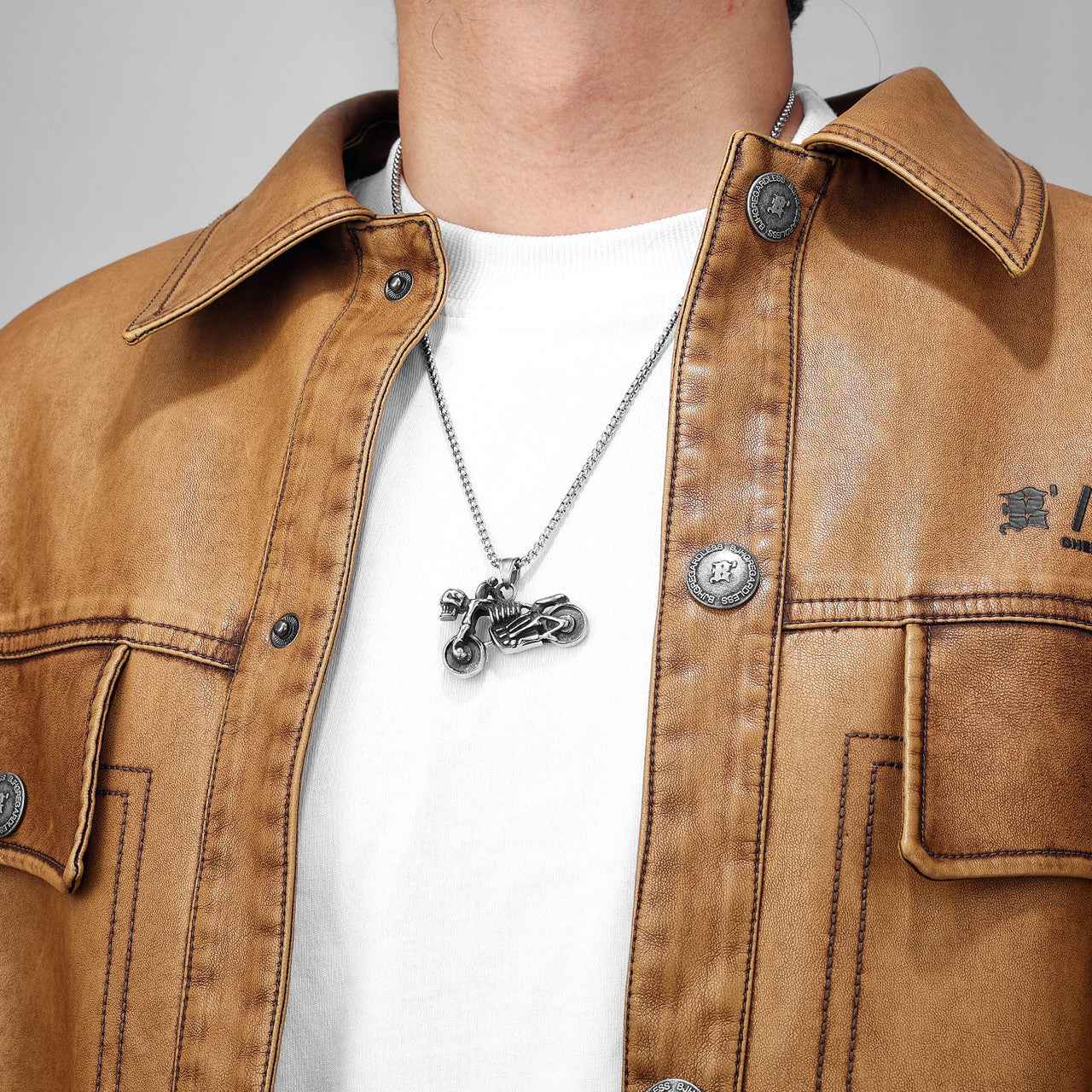 Ghost Rider | 316L No Fade Stainless Steel Skull Motorcycle Biker Street Style Pendant