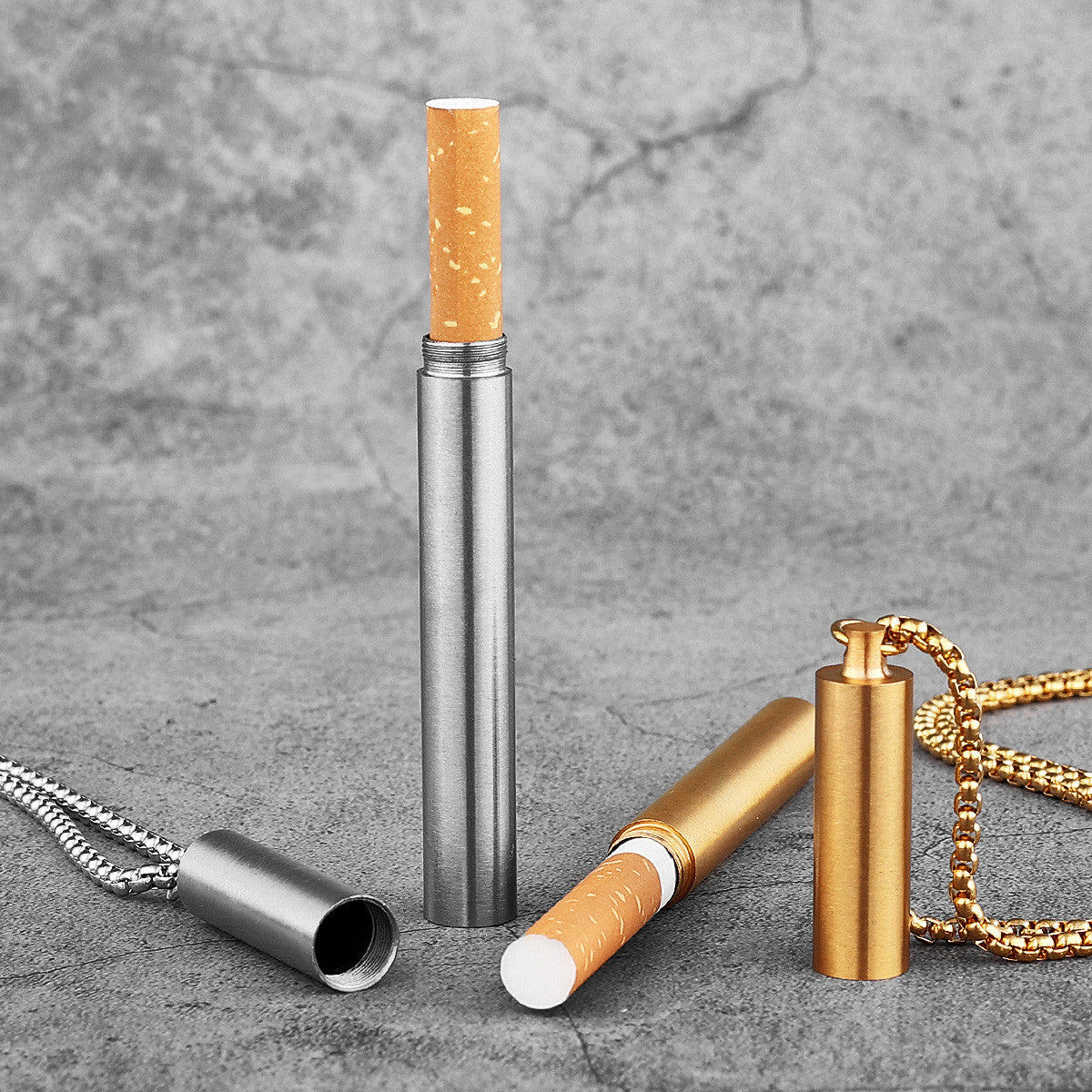 The Last Cigarette | 316L No Fade Stainless Steel Hip Hop Cigarette Case Pendant