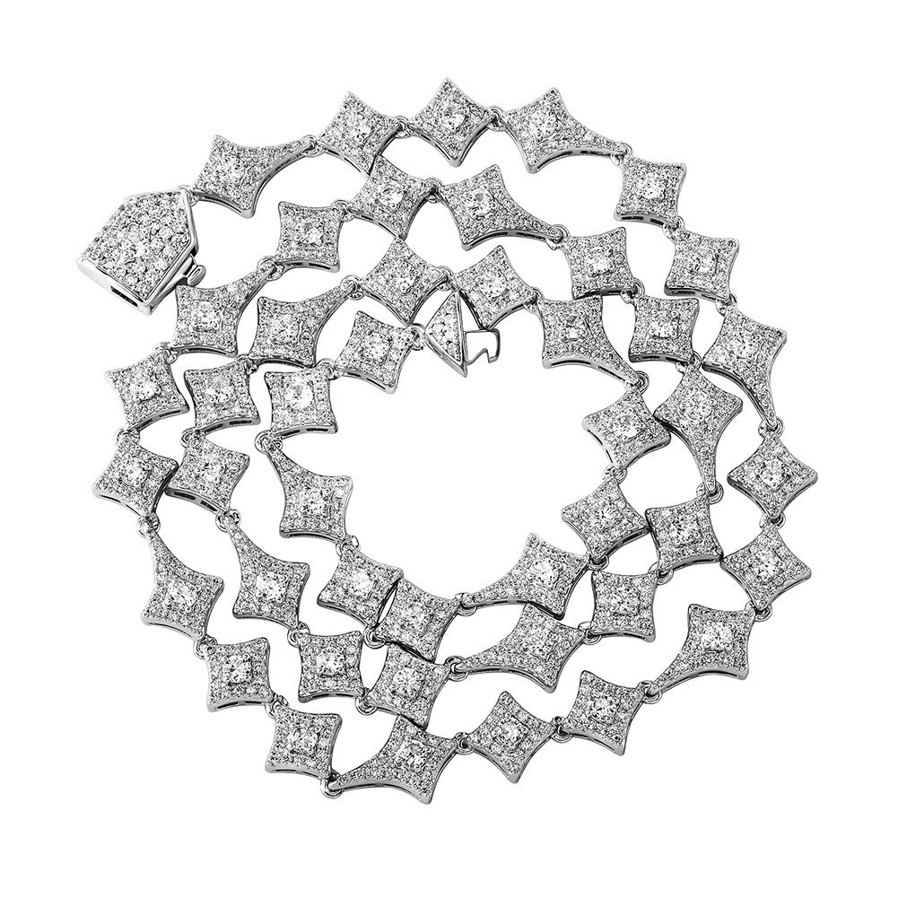 Star Dust | VVS Diamond CZ 10mm Iced Blinged Out Link Chain Necklace