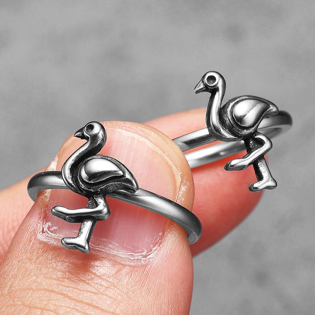 Flame Bird | 316L No Fade Stainless Steel Flamingo Stylish Rings