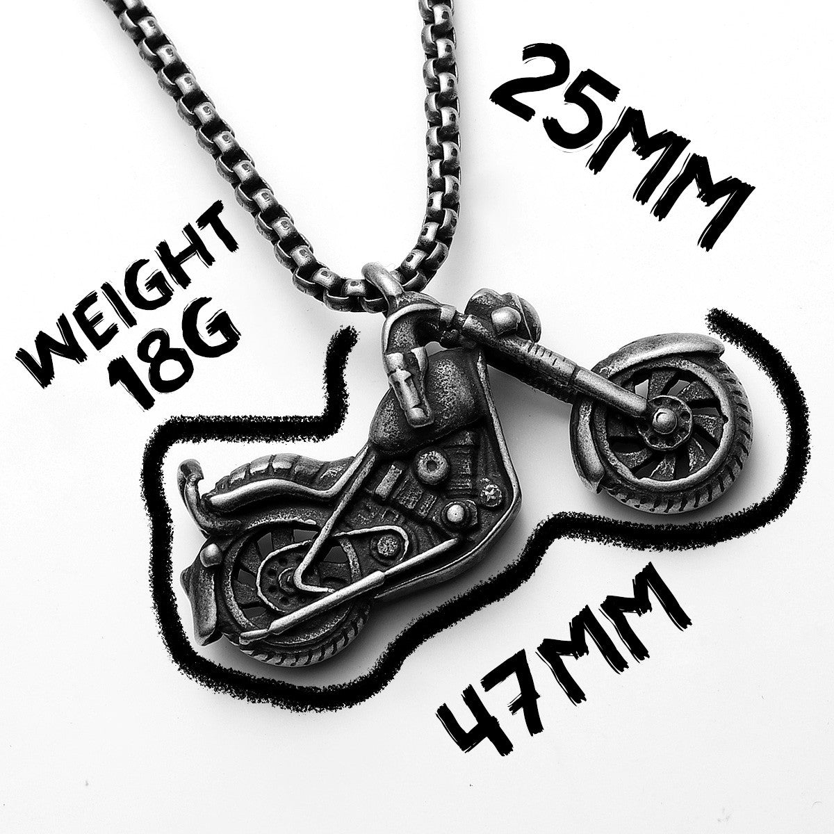 Biker Boy Collection | 316L No Fade Stainless Steel Vintage Cruise Motorcycle Pendants