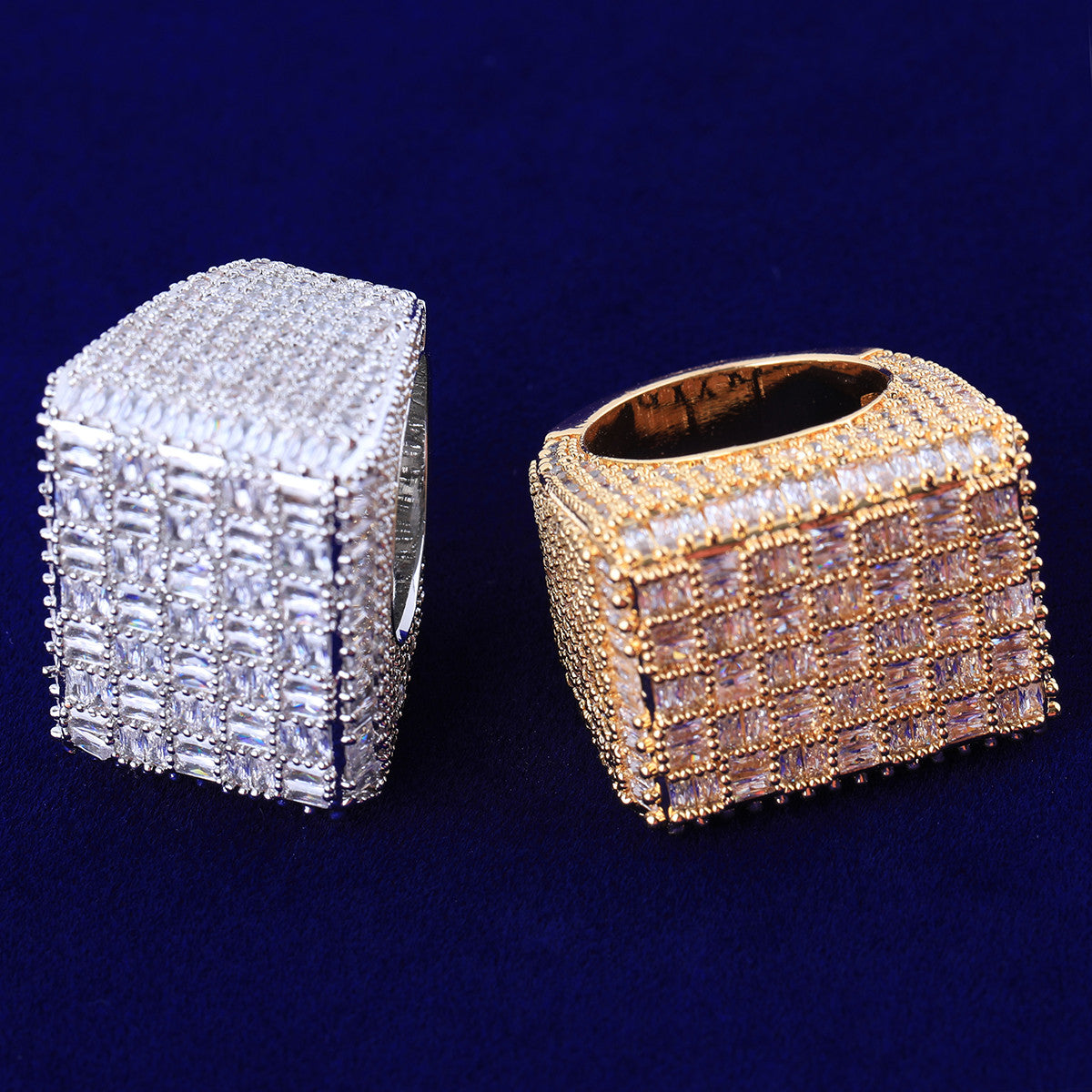 Iced Brigade | VVS Diamond CZ 24k 925 Silver Rose Gold Hip Hop Rings