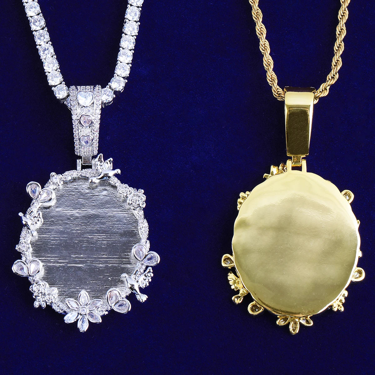 Mirror Mirror | VVS Diamond CZ Custom Photo Picture Pendant Chain Necklace