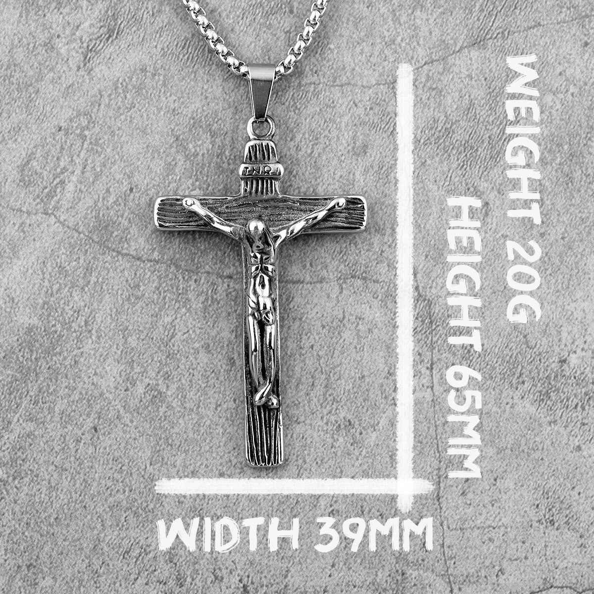 The Cross | Christian Catholic No Fade Classic Stainless Steel Cross INRI Pendant