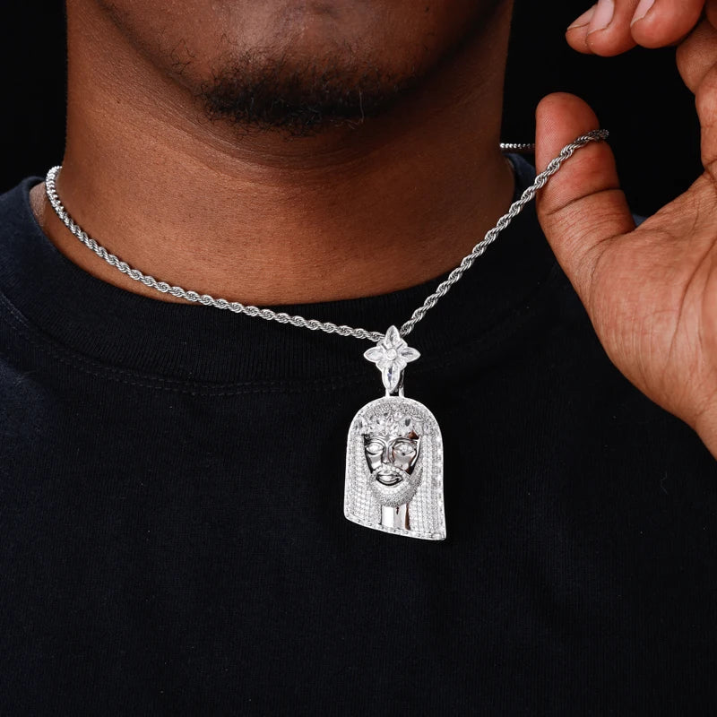 Stand On Faith | Moissanite Diamond 925 Sterling Silver Jesus Piece Hip Hop Pendant
