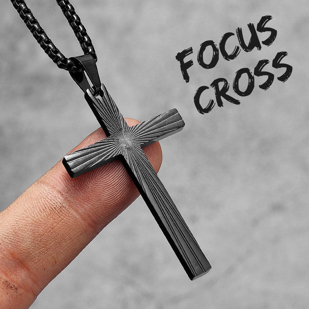Focus Cross | Solid No Fade Stainless Steel Shining Light Cross Pendant
