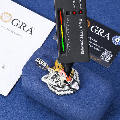 Tiger Ice | Moissanite VVS Diamond Jewel Tiger Head Hip Hop Pendant Chain Necklace