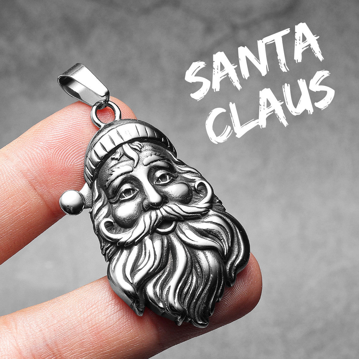Ho Ho Ho | 316L Solid Stainless Steel Santa Claus Holiday Stylish Fashion Pendants