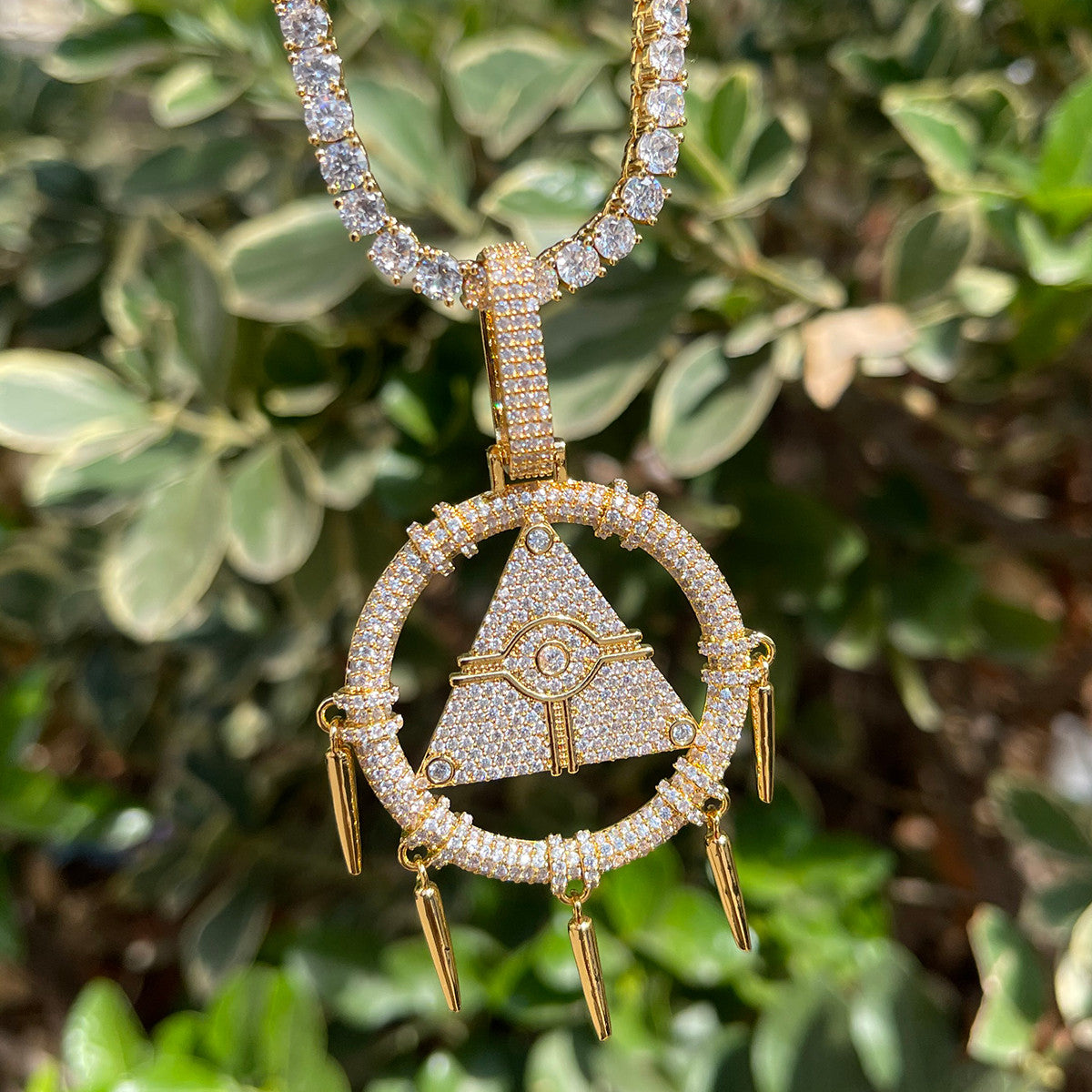 Millennium Wisdom Wheel | Pyramid All Seeing Eye Hip Hop Pendant
