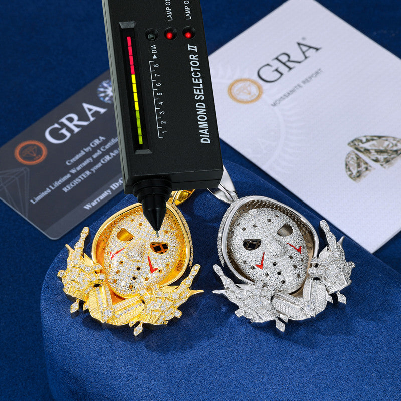 The Retribution | Moissanite Diamond Solid Sterling Silver Iced Blinged Out Pendant