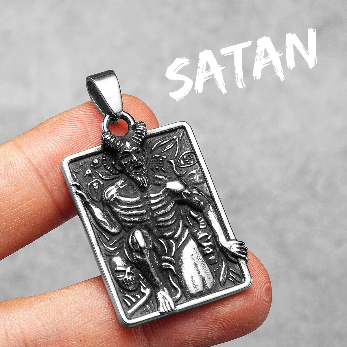 Fallen Angel | 316L No Fade Solid Stainless Steel Devil Satan Amulet Hip Hop Pendant