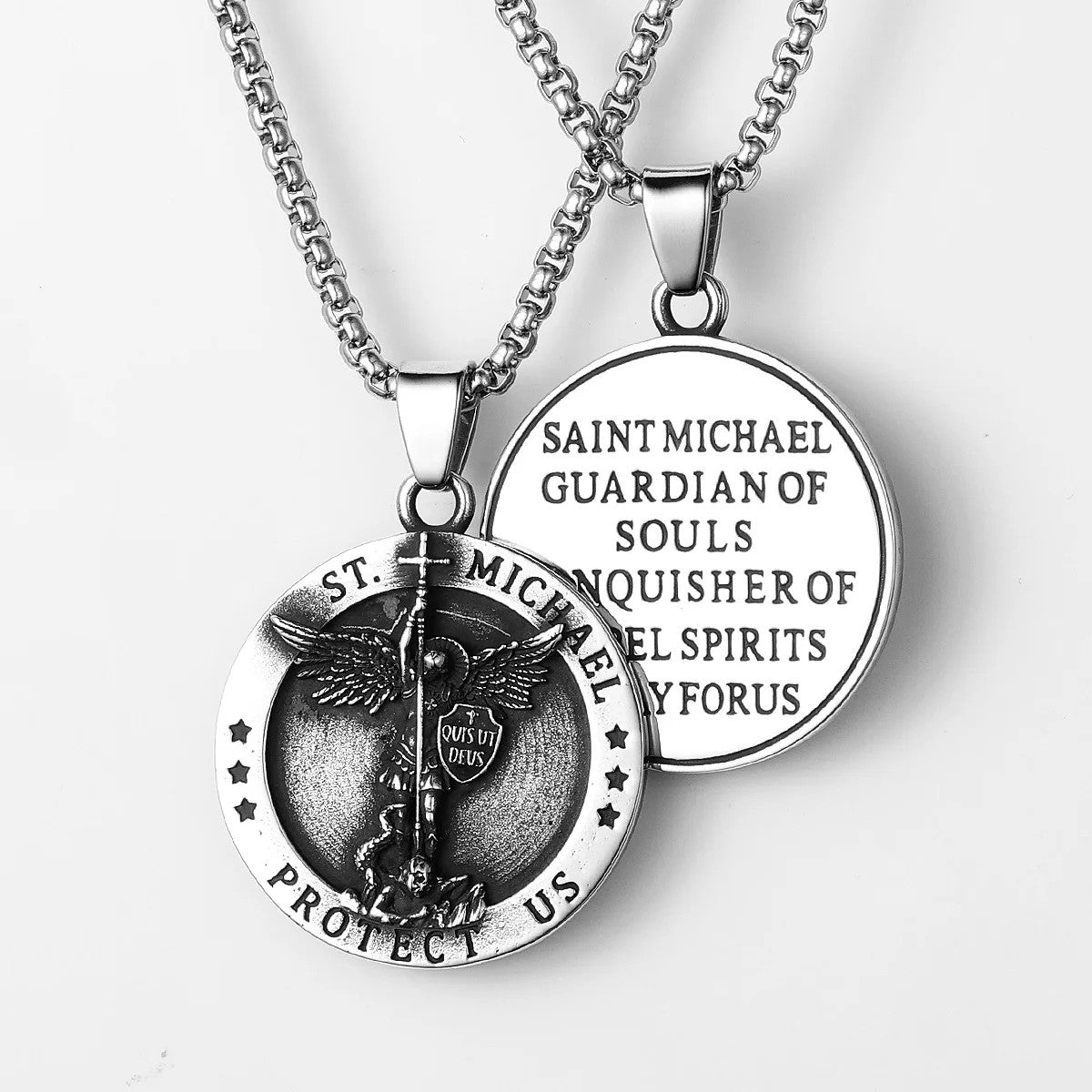Guardian Of Souls | St Michael No Fade Stainless Steel Street Wear Spiritual Pendant