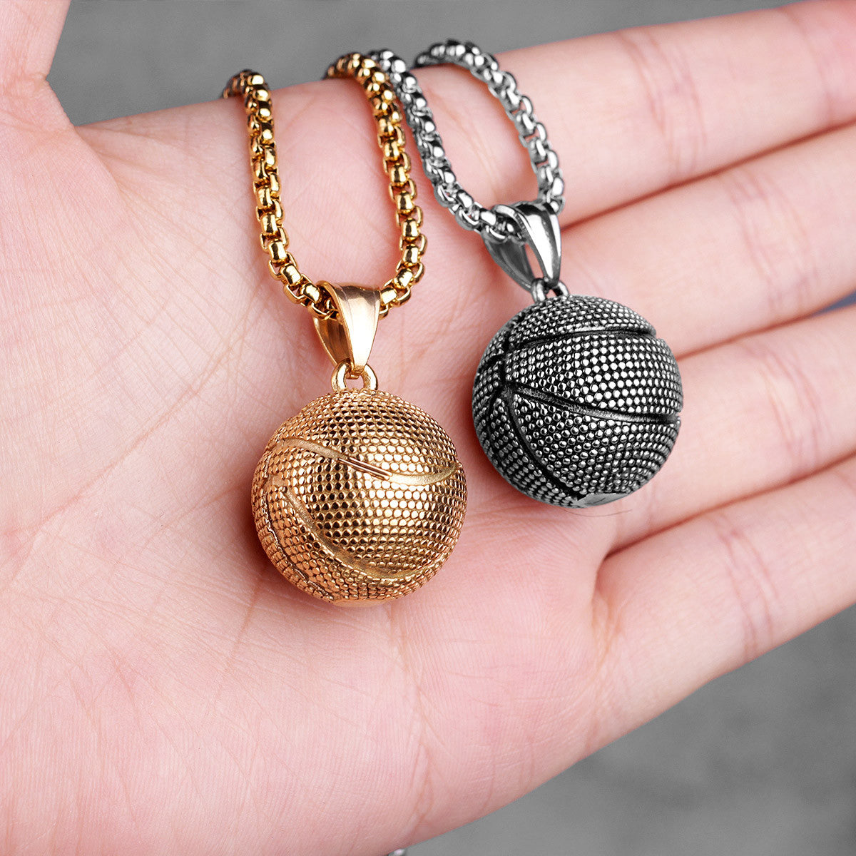 Basketball | 316L No Fade Stainless Steel Men's Hip Hop Pendant Chain Necklace