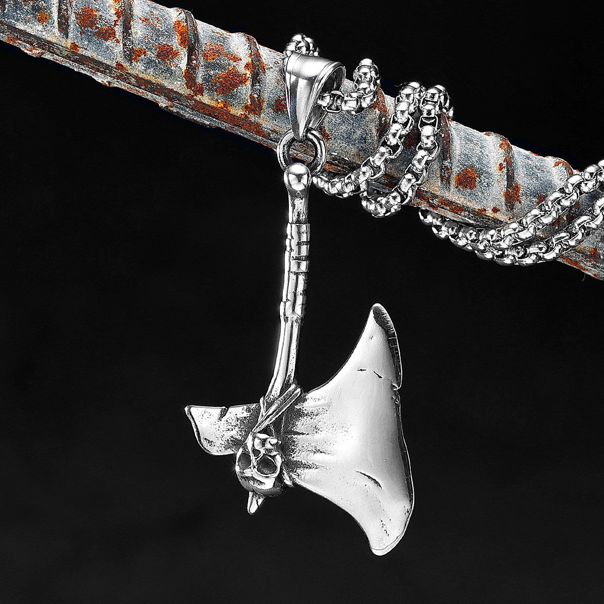 Tomahawk | Solid Stainless Steel Skull Ax Street Wear Hip Hop Symbolic Pendant