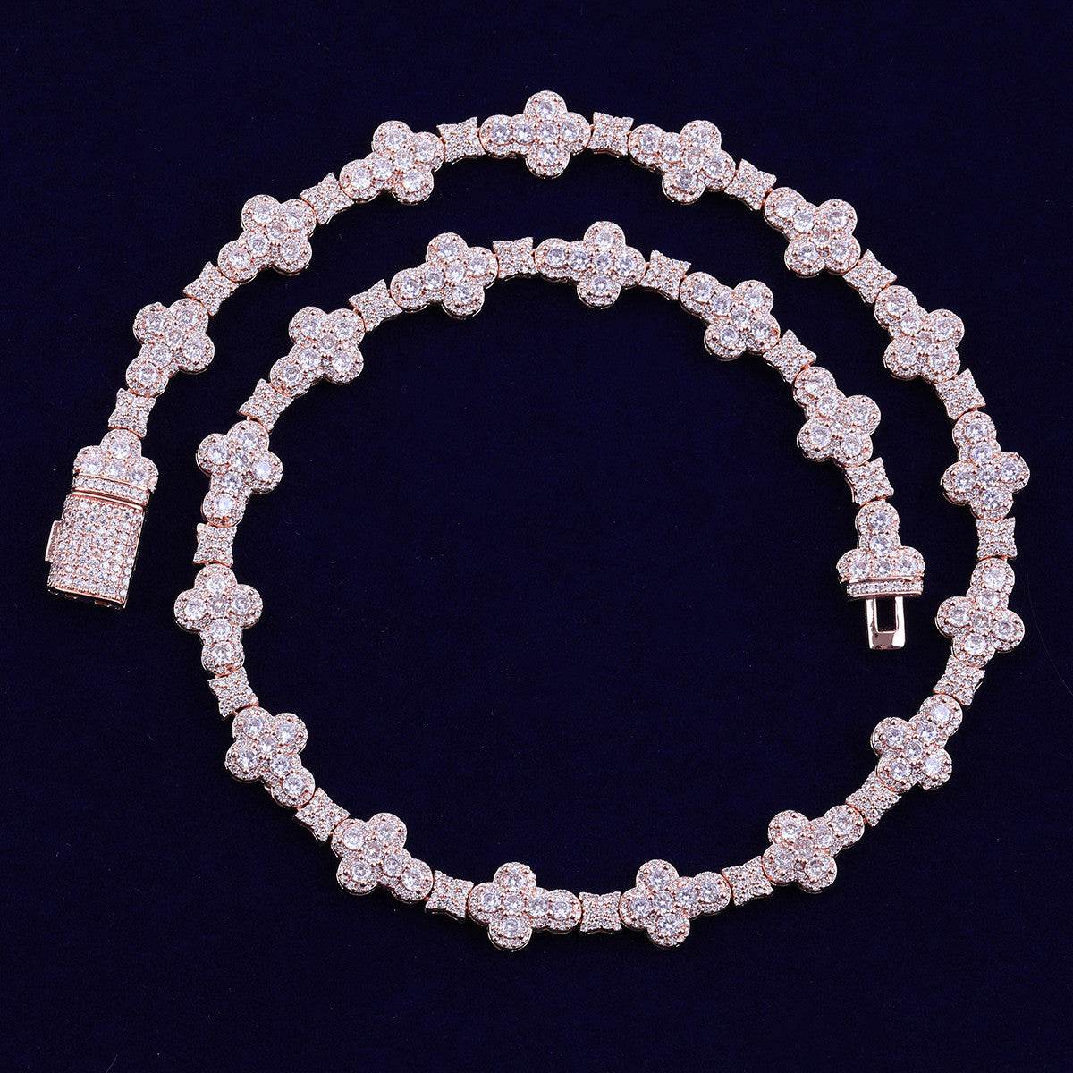 The Morning Star | Cross Link VVS Diamond CZ 5A Hip Hop Prong Set Chain Necklace