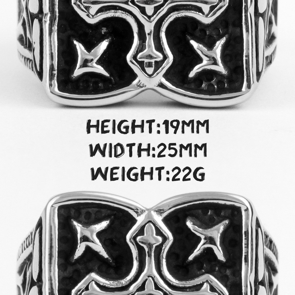 Faith | 316L No Fade Stainless Steel Talisman Faith Cross Unique Personality Rings