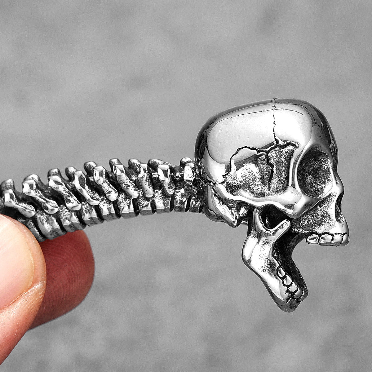 Skull Spine | No Fade 316L Stainless Steel Street Style Hip Hop Pendant Chain Necklace