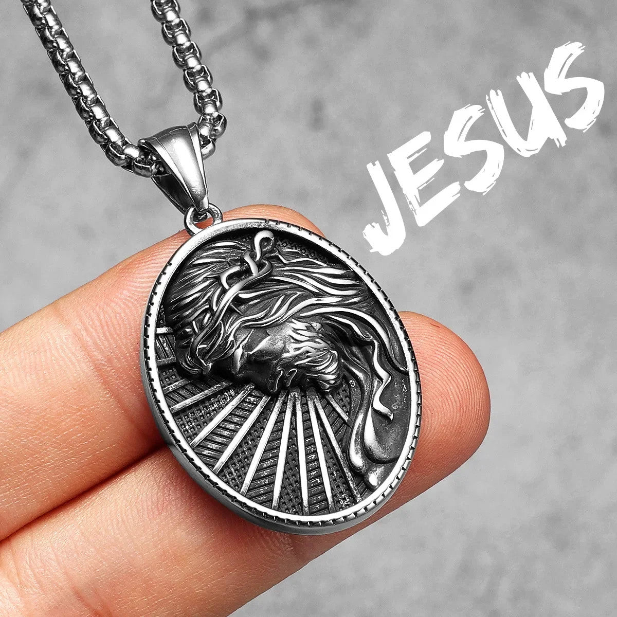 The Christ Collection | Christian Jesus Heart Solid Stainless Steel Spiritual Pendants