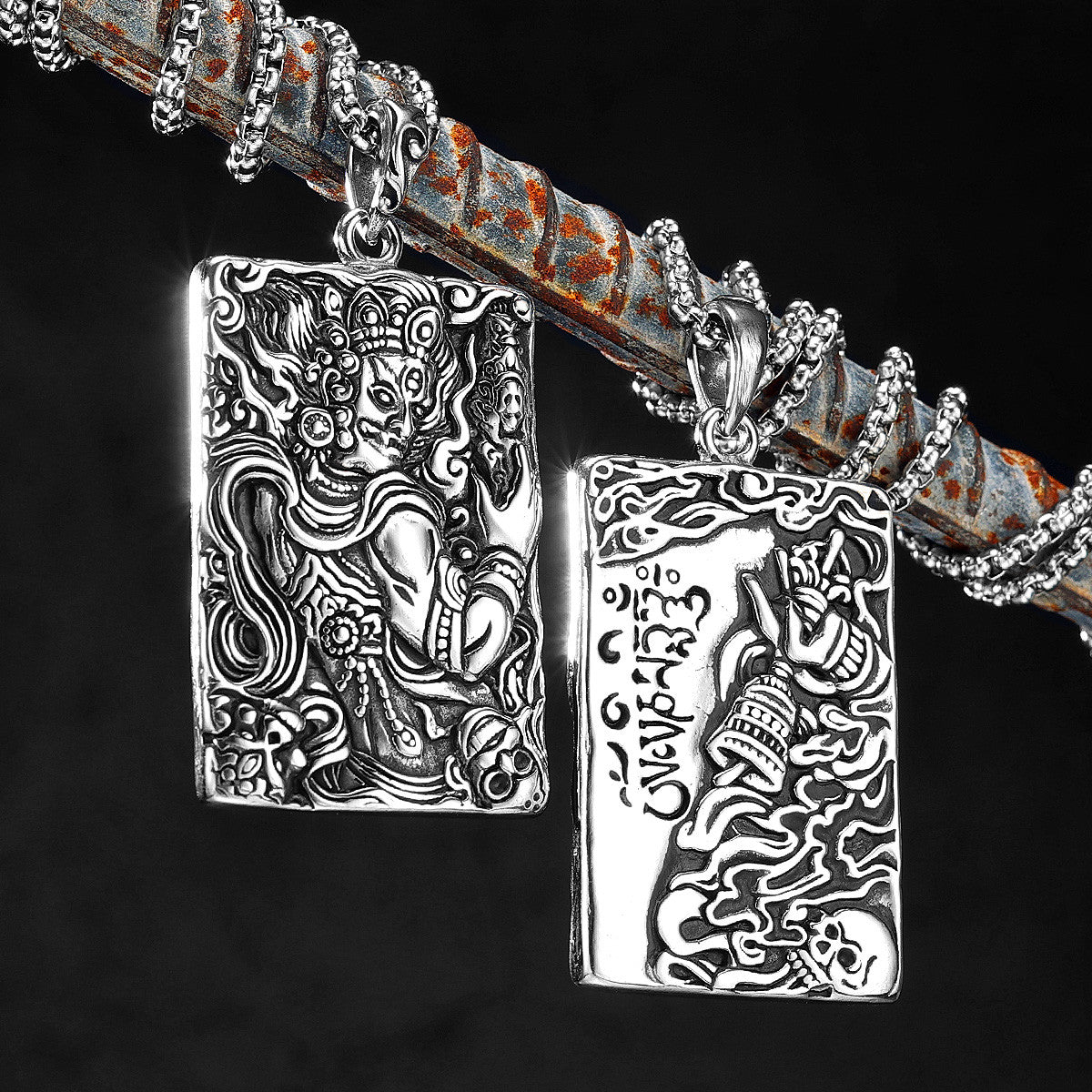 Evil Spirit | 316L No Fade Stainless Steel Buddhism Exorcism Spiritual Ritual Pendants