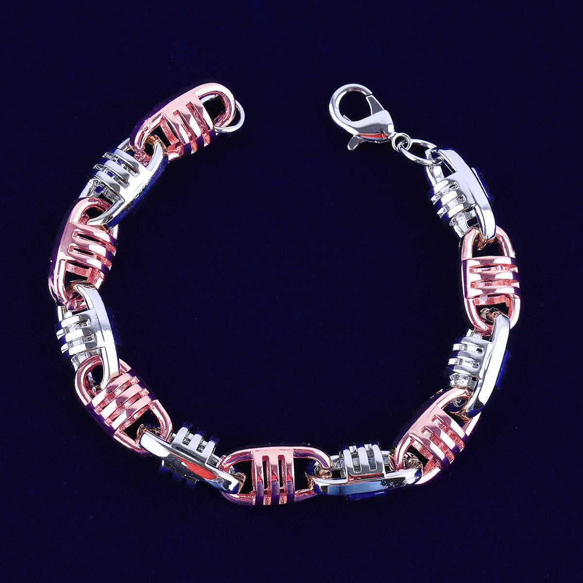 Chain Gang | 24k 925 Silver Rose Gold Luxury Designer Chain Link Hip Hop Bracelet