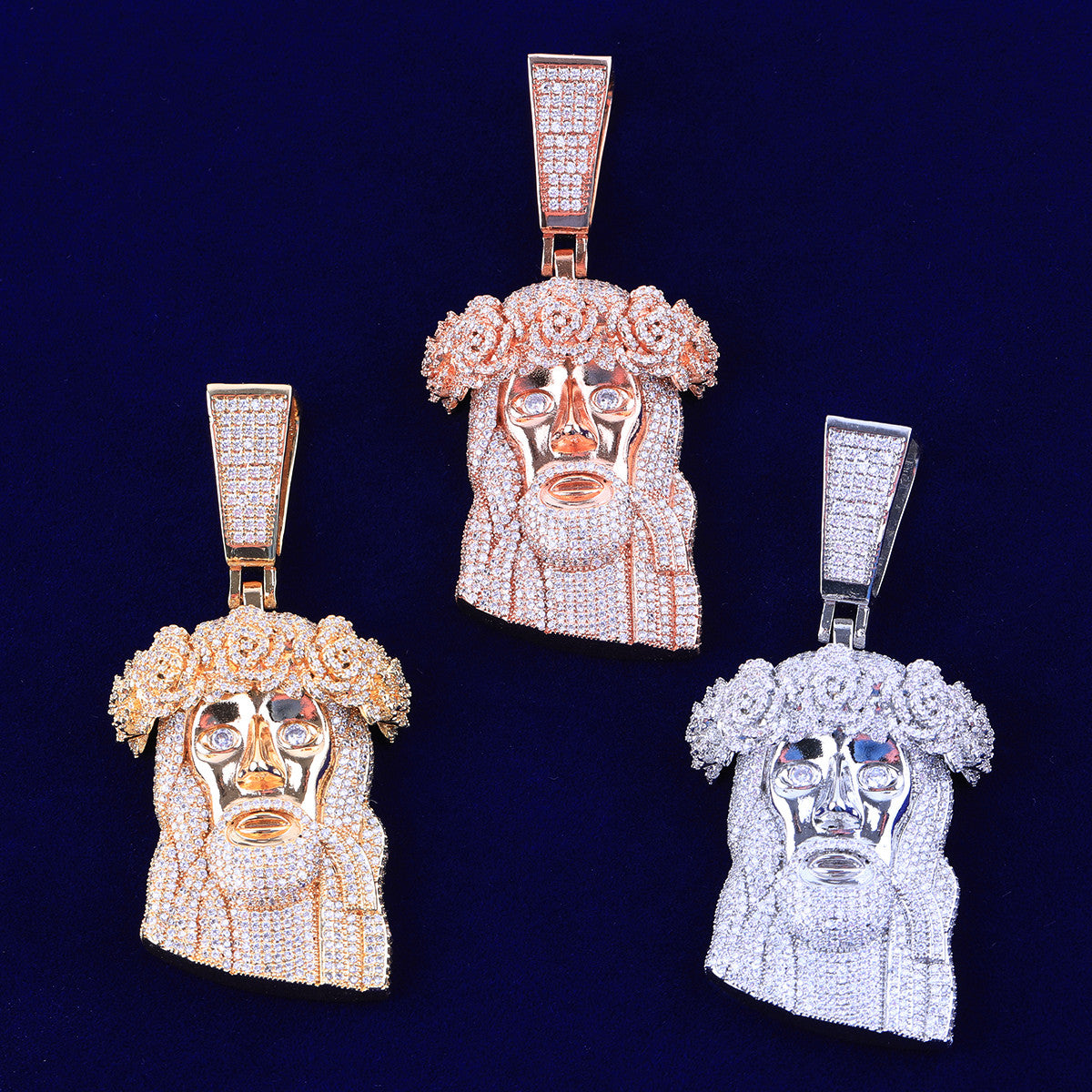 Rose Of Sharon | VVS Diamond CZ Jesus Piece Hip Hop Spiritual Pendant