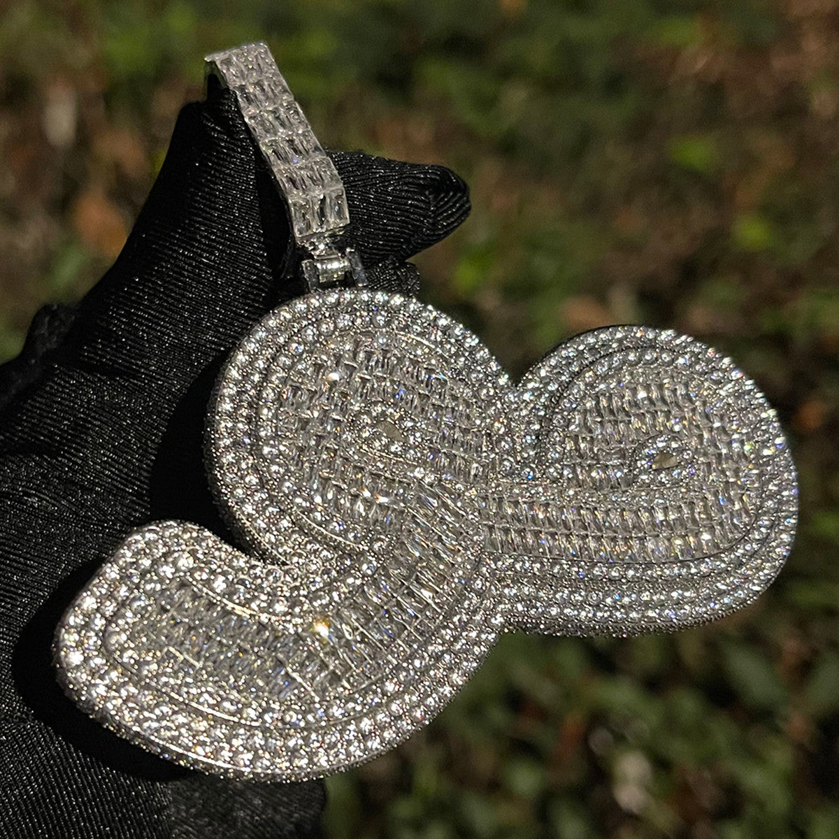 Ballin International | Custom Arabic Letters Iced Baguette Blinged Out Pendant