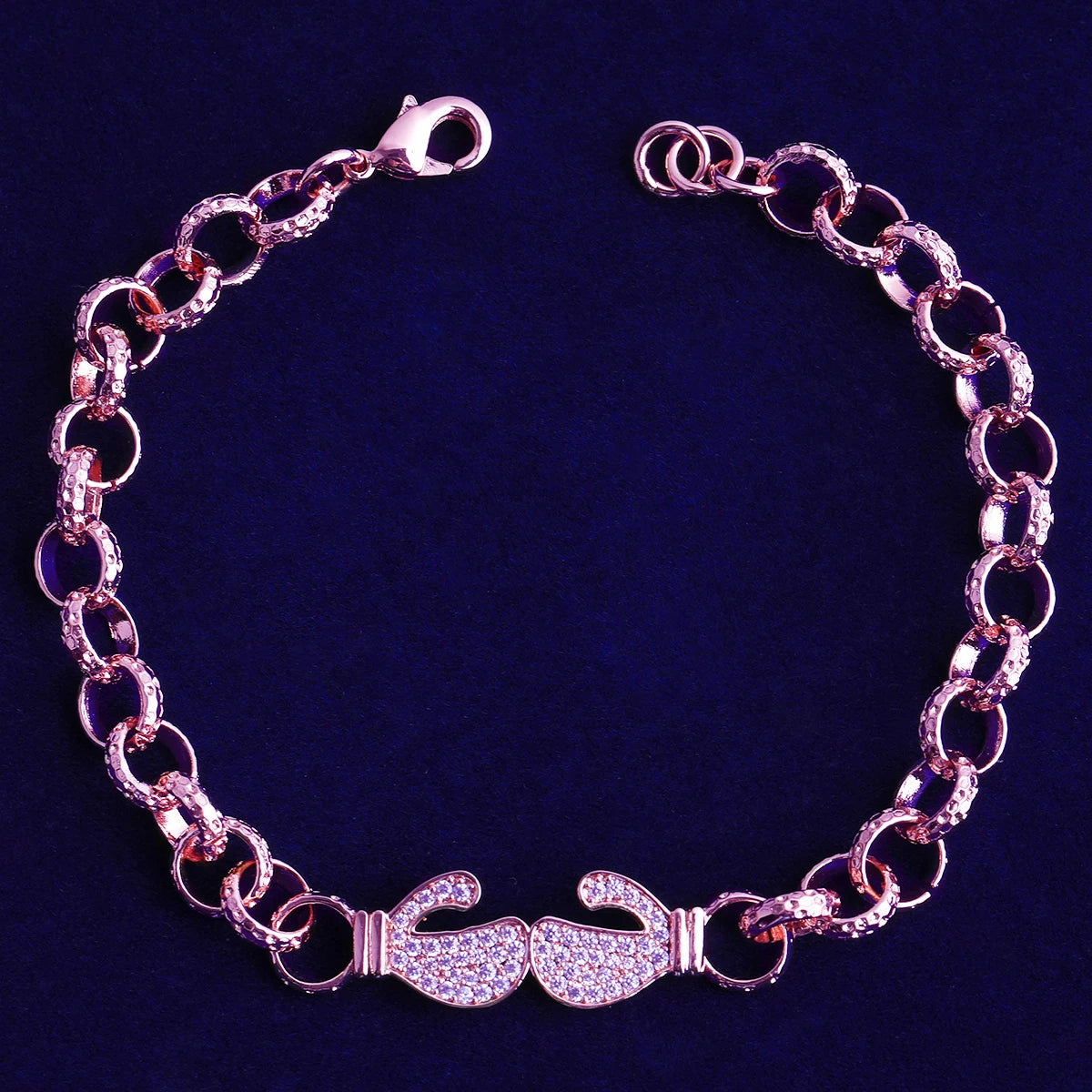 Get It On II | Iced Blinged Out Boxing Gloves Belcher Link Chain Bracelet