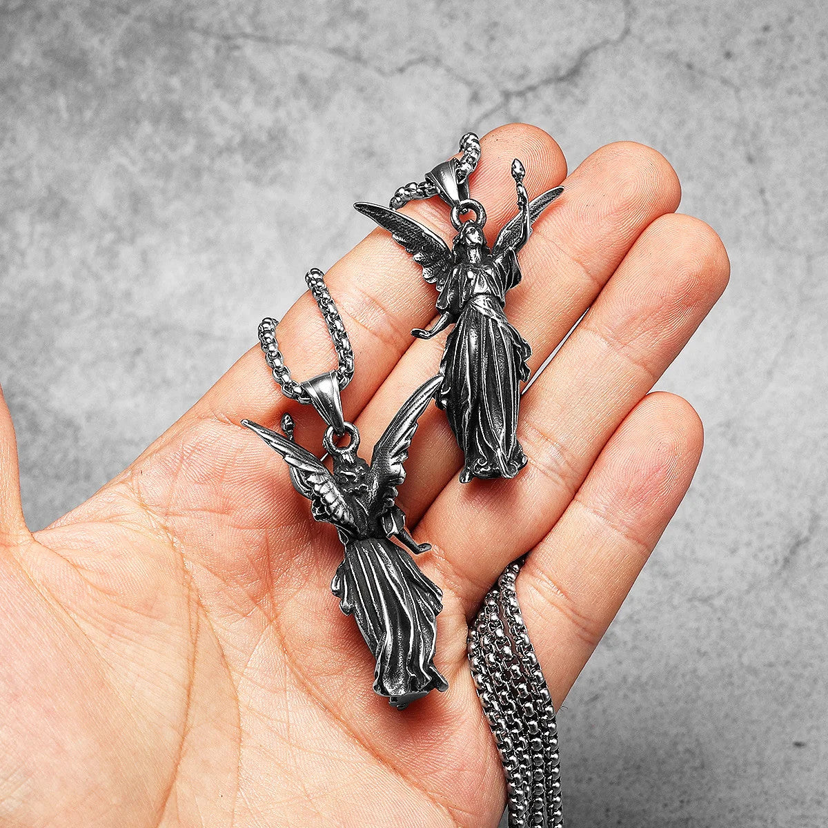 Angel Liberty | 316L Solid Stainless Steel Unique Personality Amulet Pendant