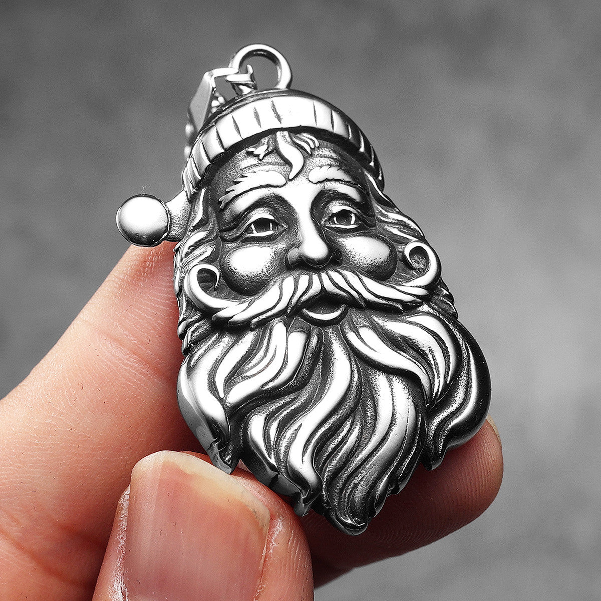 Ho Ho Ho | 316L Solid Stainless Steel Santa Claus Holiday Stylish Fashion Pendants