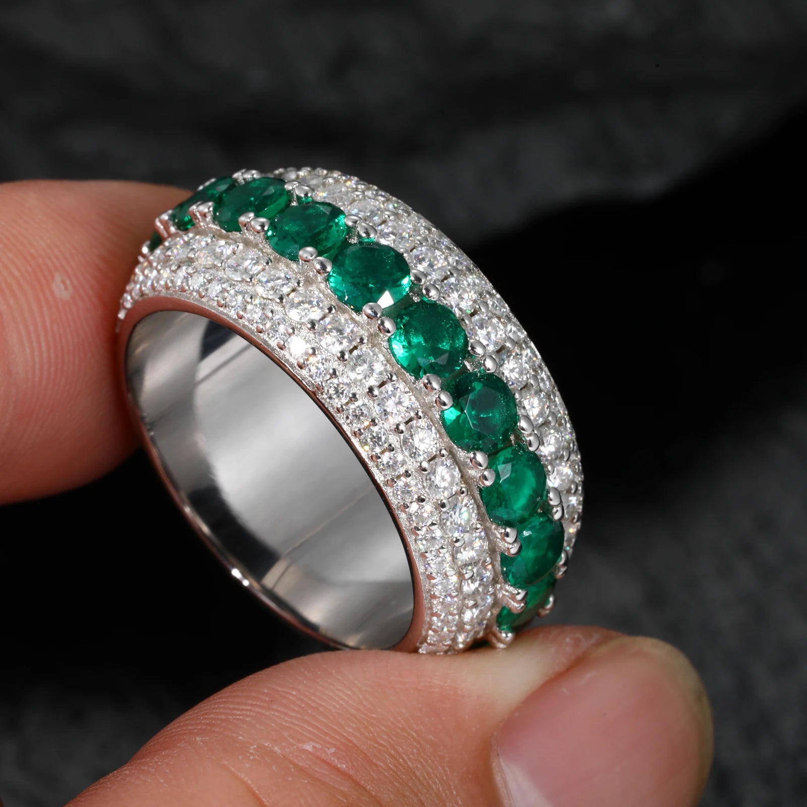 Skunked Ice | VVS Diamond Moissanite Solid 925 Iced Blinged Out Rings