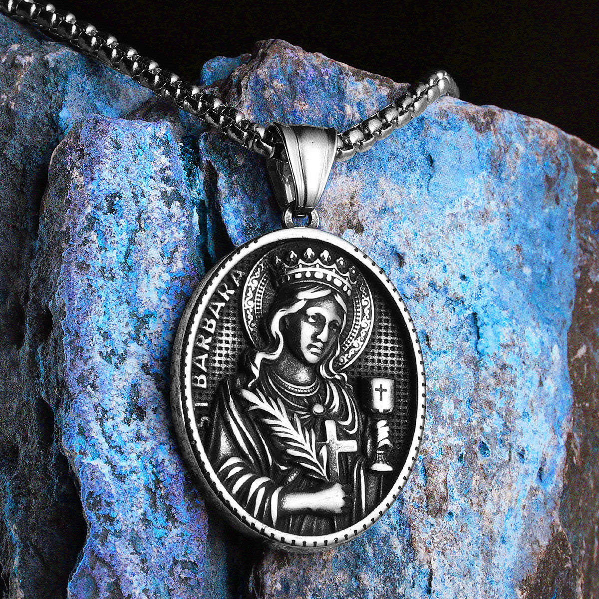 Saint Barbara | 316L Stainless Steel Powerful Spiritual Amulet Pendant Necklace