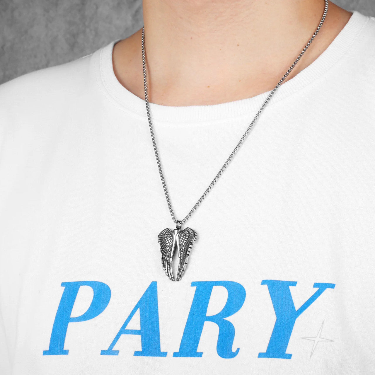 Angel Wings | Solid Stainless Steel Keepsake Style Unique Pendant Necklace