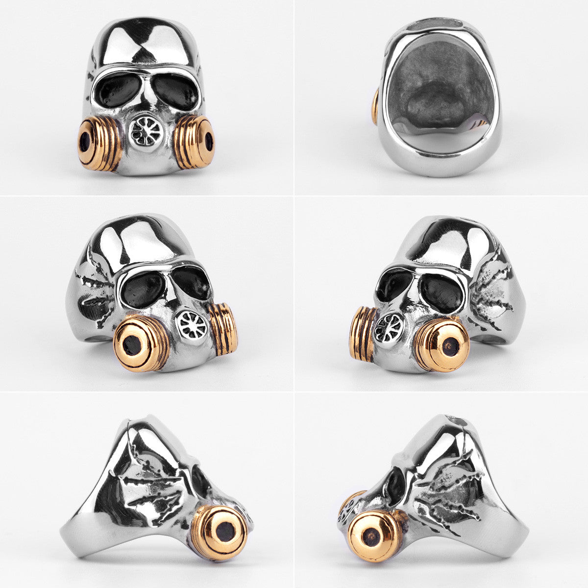 Toxic Free | 316L No Fade Stainless Steel No Toxicity Gas Mask Hip Hop Skull Pendant