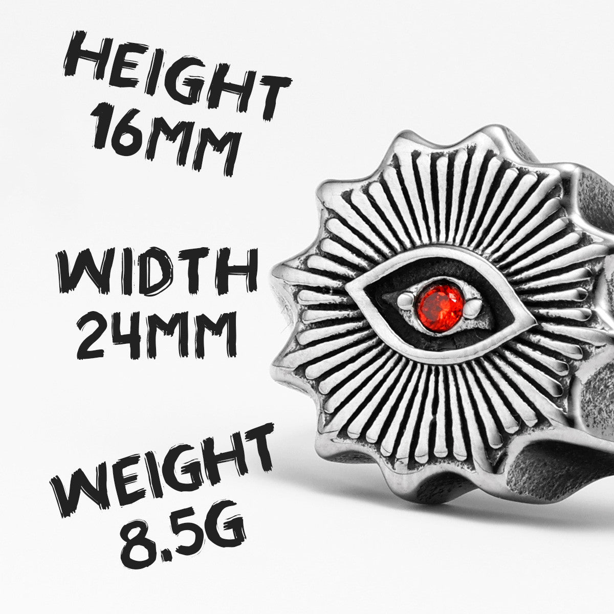 Illumination | 316L No Fade Stainless Steel Masonic Illuminati Eye of Light Rings