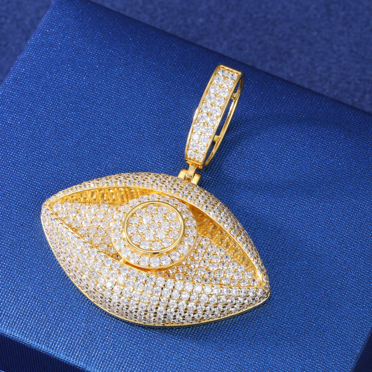 VVS Evil Eye | Moissanite Diamond Sterling Silver Hip Hop Pendant Chain