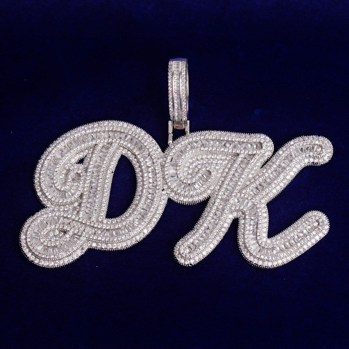 Scripted | Iced Prong Set VVS Diamond CZ Customized Hip Hop Nameplate Pendant