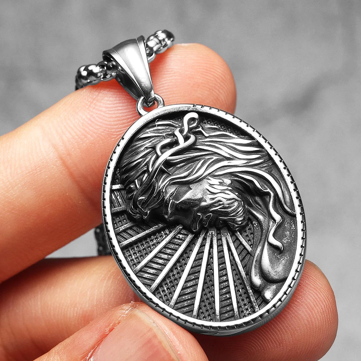 Rays Of Light | Solid Stainless Steel Christian Jesus Piece Powerful Amulet